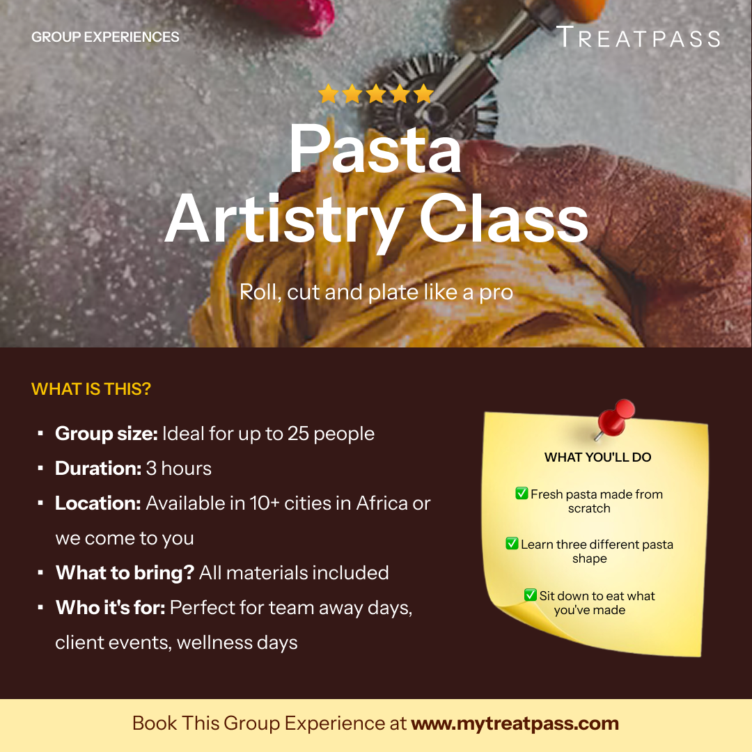 Pasta Artistry Class – Group Experience