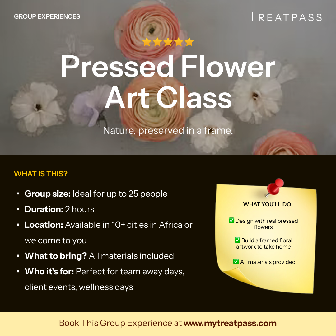 Pressed Flower Art Class – Group Experience