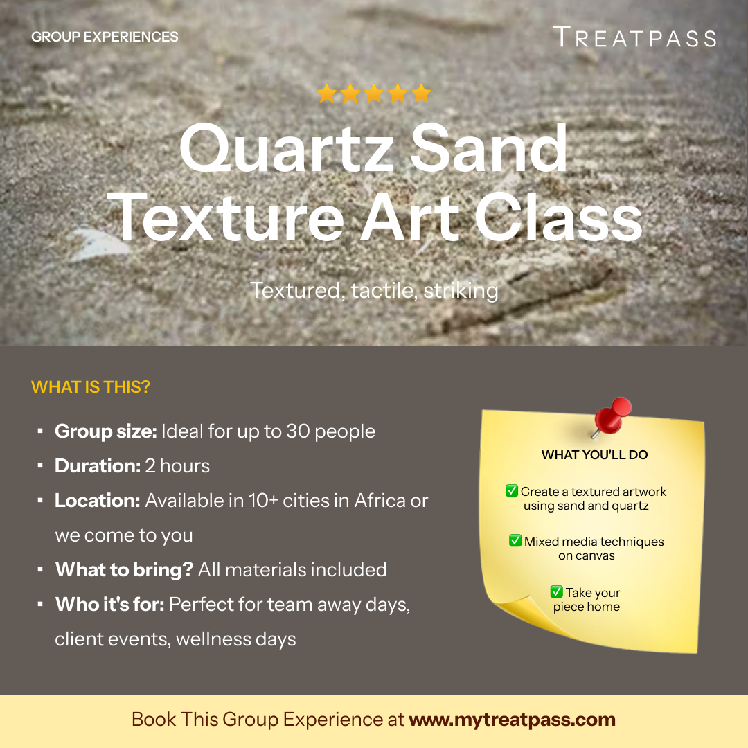 Quartz Sand Texture Art Class – Group Experience