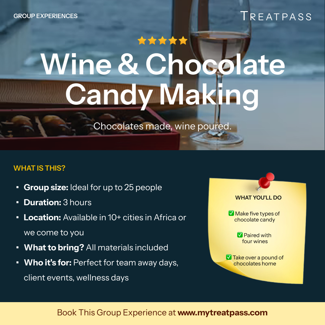 Wine and Chocolate Candy Making – Group Experience